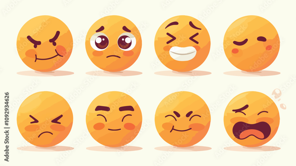 Fototapeta premium Playful Yellow Emoticon with Rolling Eyes Smiley Icon