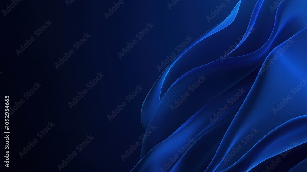 Obraz premium Abstract Blue Waves: A Digital Art Creation