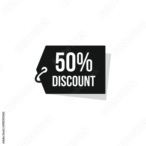 50% discount sale template vector illustration