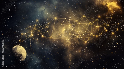 Celestial event featuring the twelve zodiac signs cosmic realm gigapixel high fidelity night sky astrological concept
