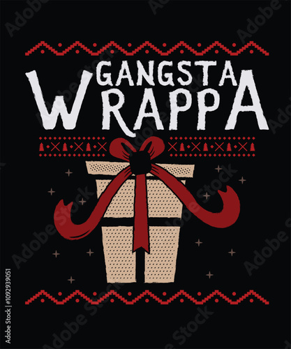 gangsta wrappa t shirt design