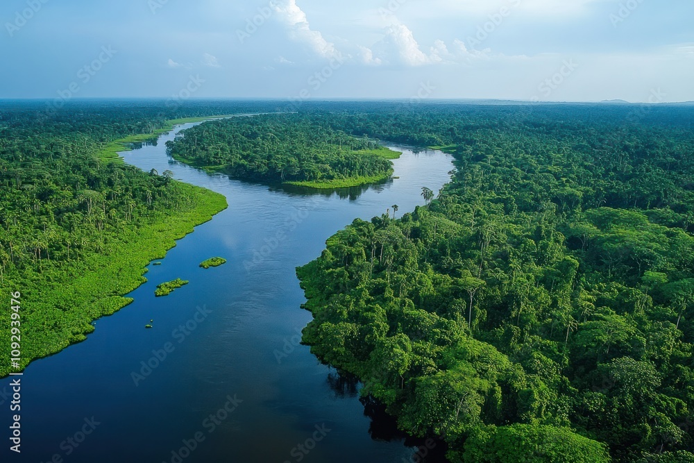 Naklejka premium Biodiversity conservation efforts, protecting and restoring natural habitats
