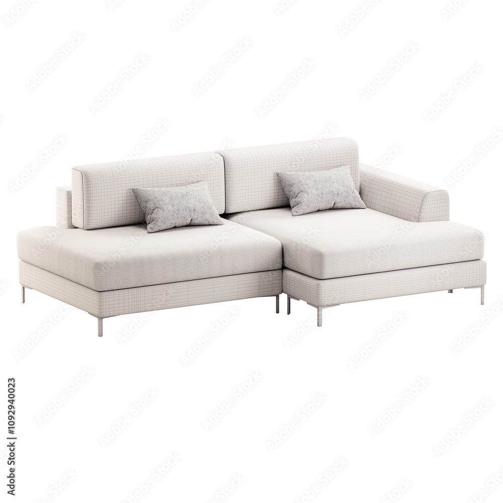 A white couch with pillows on it A white couch with pillows on it