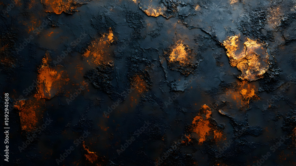 Dark & Orange Textured Wall: Abstract Art Background Dark & Orange Textured Wall: Abstract Art Background