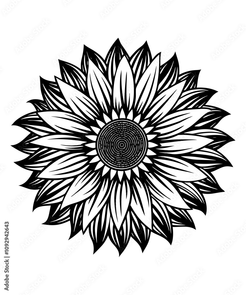 Fototapeta premium sunflower vector illustration