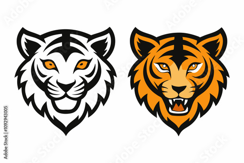 Angry Tiger Vector Illustration.