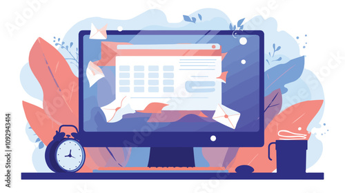 Deadline Online Task Notification Concept - Modern Notification System for Task Management