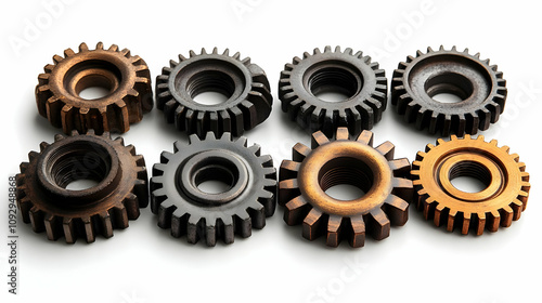 Interlocking Gears: Precise Mechanics & Industrial Design