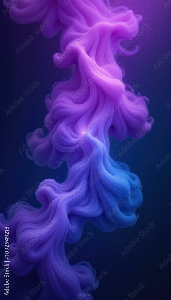 Abstract Purple and Blue Ink Swirls, Galaxy-like cosmic dust and nebula concept. Abstract Purple and Blue Ink Swirls, Galaxy-like cosmic dust and nebula concept.