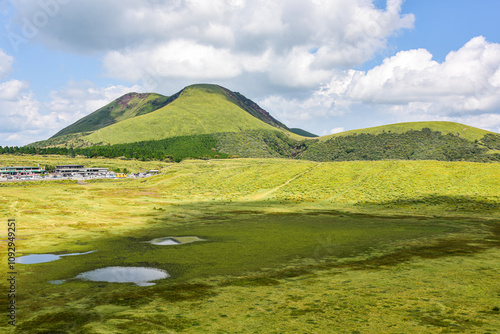 Kusasenri is a vast grassy plain in Kumamoto Kyushu Japan