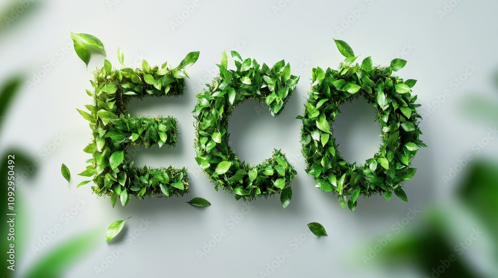 The Eco Leaf Typography The Eco Leaf Typography
