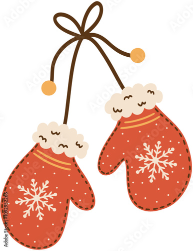 Christmas Snowflake Mittens