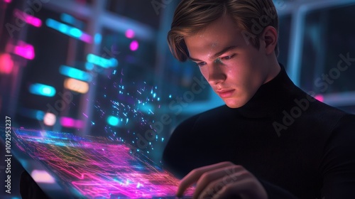 The Young Innovator with Hologram