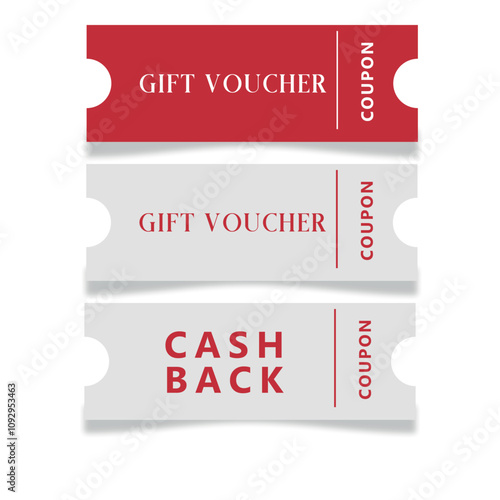 Gift voucher set. Cash back ticket