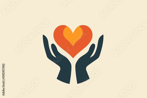 Voice tone symbol representing charity outreach, flat design illustration