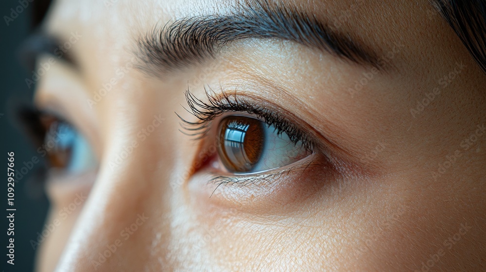 Fototapeta premium Close up shot of different people's eye man and woman boy and girl