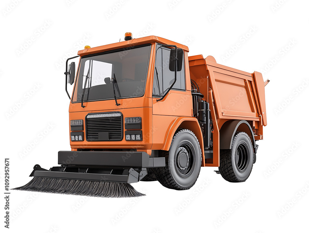 a orange truck with a black bumper a orange truck with a black bumper