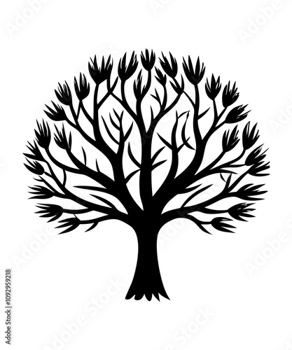 Tree silhouette Vector illustration