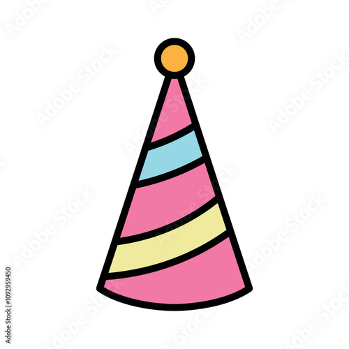 party hat sign symbol vector icon