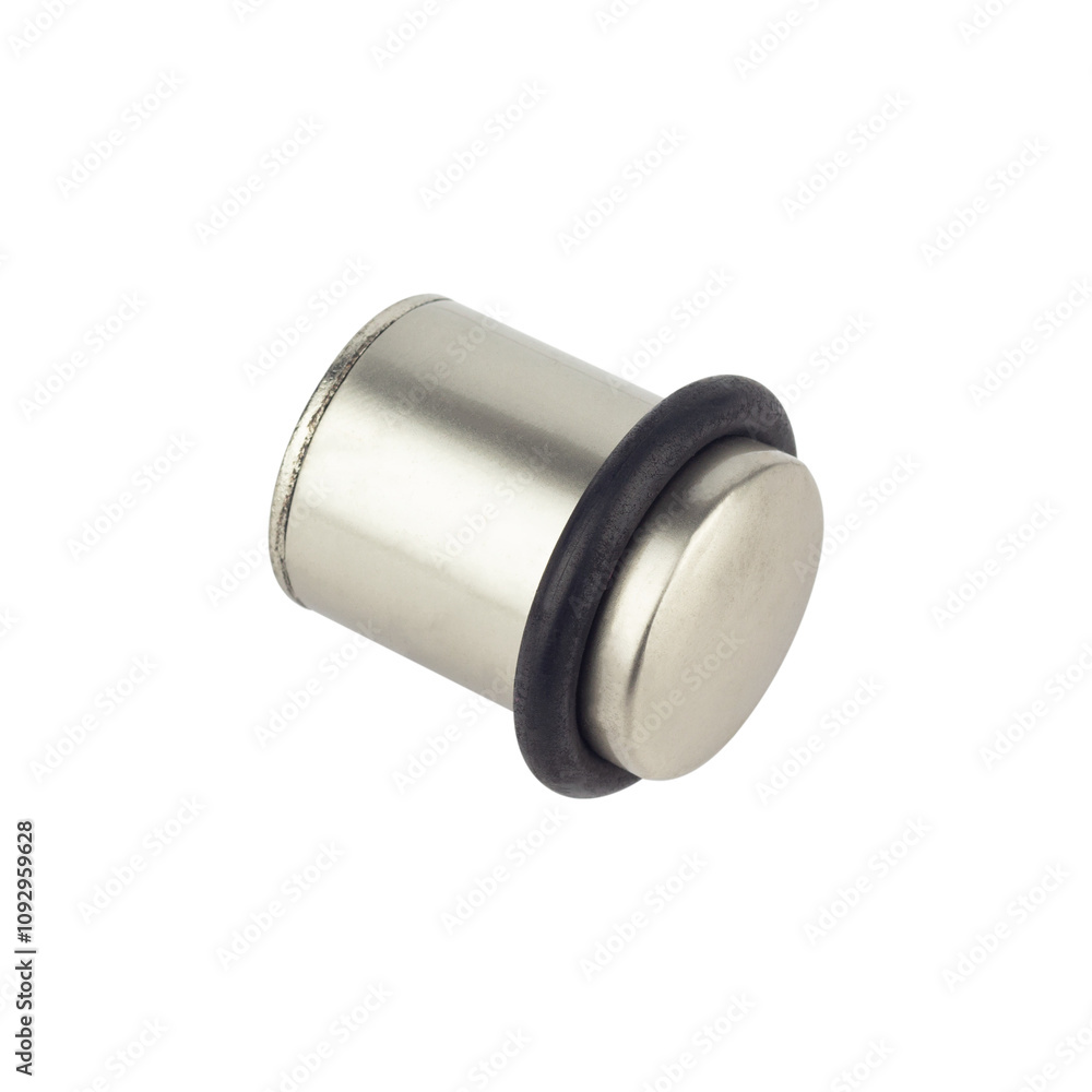 floor metal door stop, isolated from background floor metal door stop, isolated from background