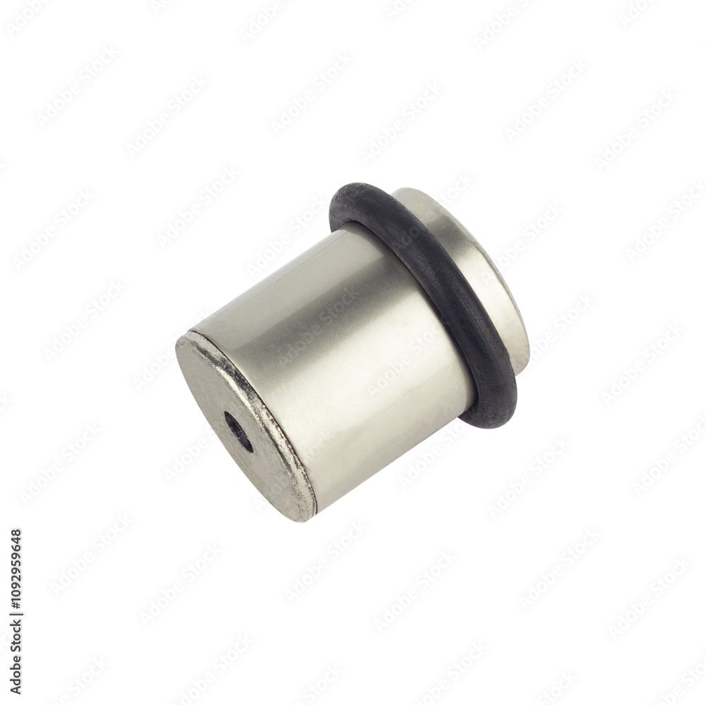floor metal door stop, isolated from background floor metal door stop, isolated from background