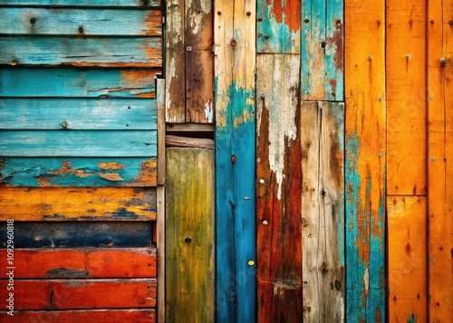 Captivating architectural photography showcasing an abstract wooden wall with chipped paint, emphasizing textured surfaces, rustic aesthetics, and vintage style for unique interior design backgrounds.