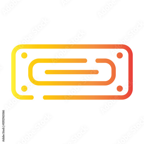usb port Line Gradient Icon
