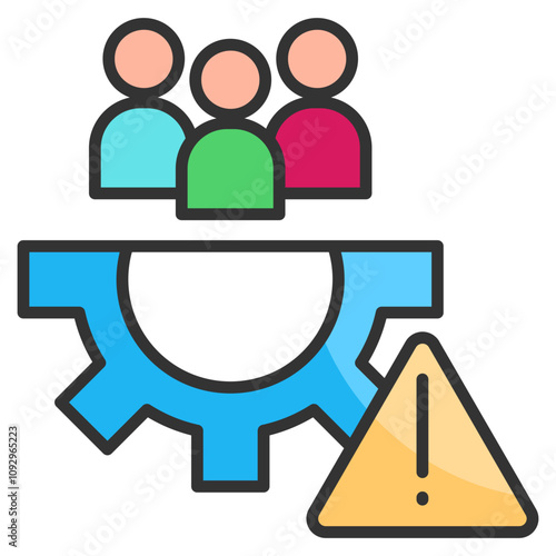 Crisis Management Team Icon Element For Design