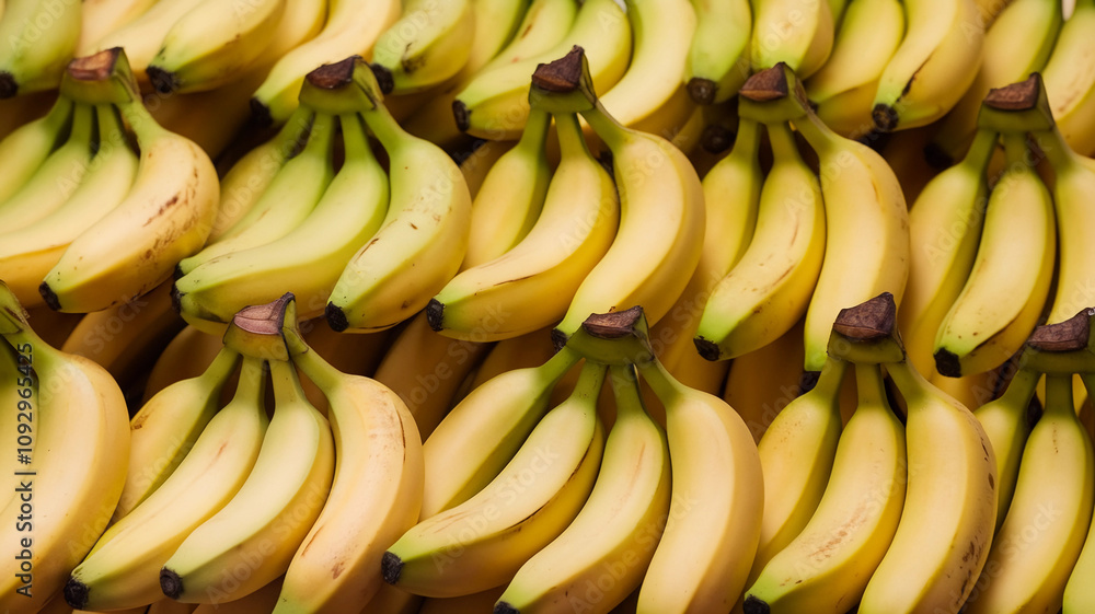 Cluster of Ripe Bananas Arranged for Sale Cluster of Ripe Bananas Arranged for Sale