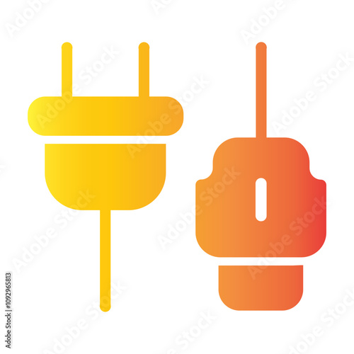 plug and socket Gradient icon