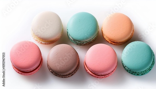 Colorful Macarons Pastry Dessert Food Sweet Treats Bakery Confectionery French Cuisine Delicious