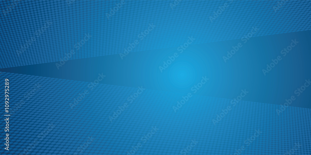 Dark blue abstract wide horizontal banner with hexagonal carbon fiber grid and glowing blue stripes. Technology vector background with blue neon stripes Dark blue abstract wide horizontal banner with hexagonal carbon fiber grid and glowing blue stripes. Technology vector background with blue neon stripes