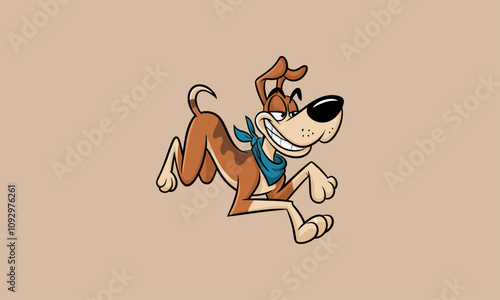 Wallpaper Mural Mischievous dog leaping with a playful smirk. Torontodigital.ca