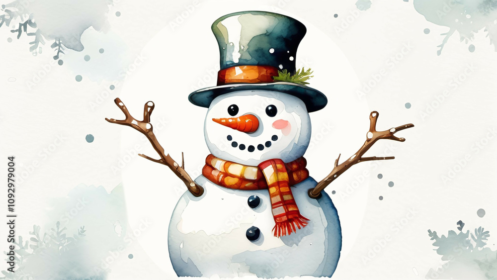 A snowman giving a thumbs up to express that it's excellent in the snowy Christmas festivities. A snowman giving a thumbs up to express that it's excellent in the snowy Christmas festivities.