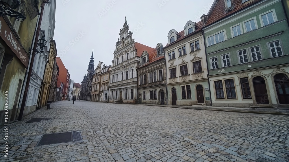 Obraz premium Colorful renaissance facades square in Poznan, Poland