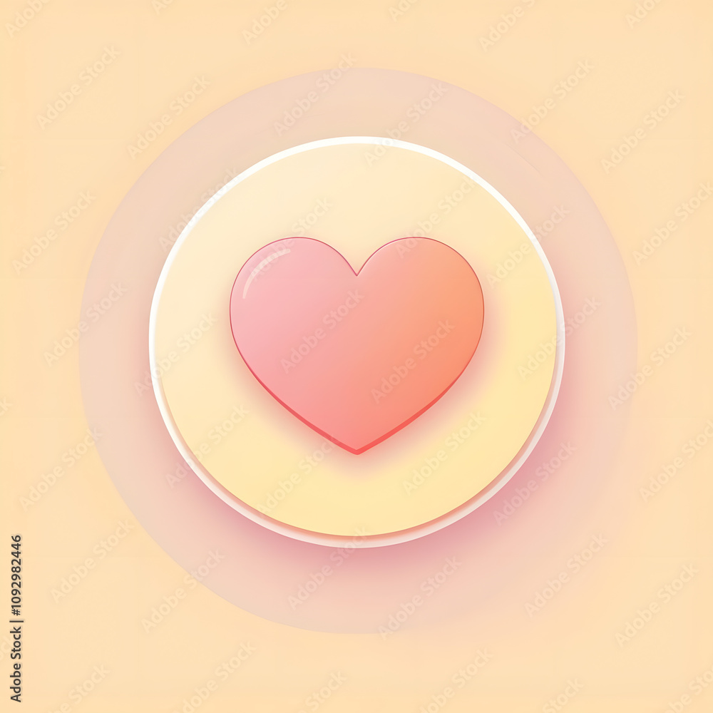 pastel yellow UI UX button for love and positivity pastel yellow UI UX button for love and positivity