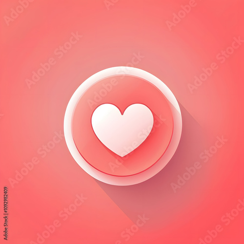 red heart on a red background