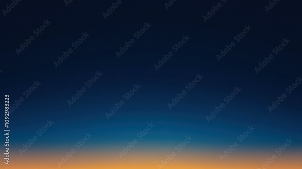 Fototapeta premium Sunset Horizon with Deep Blue Sky and Warm Tones