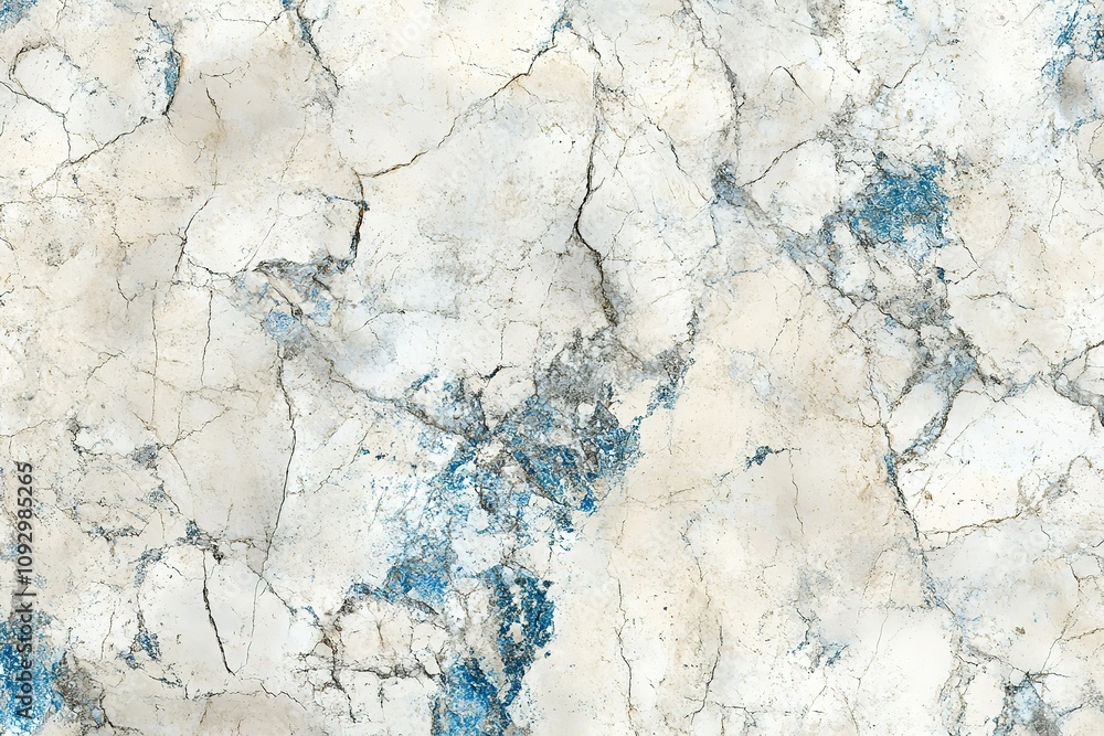 A blue and white marble wall with a rough texture A blue and white marble wall with a rough texture