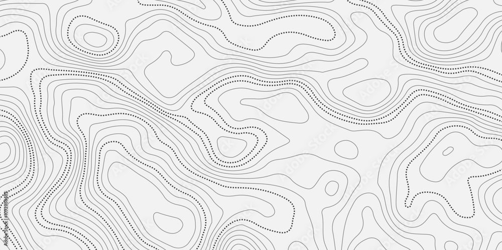 The black grey on white contours vector topography stylized height of the lines. The concept of a conditional geography scheme and the terrain path. Ultra wide. Map vector terrain Illustration. The black grey on white contours vector topography stylized height of the lines. The concept of a conditional geography scheme and the terrain path. Ultra wide. Map vector terrain Illustration.
