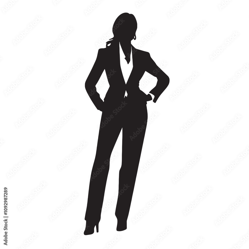 Fototapeta premium Strong Silhouette of a Woman White