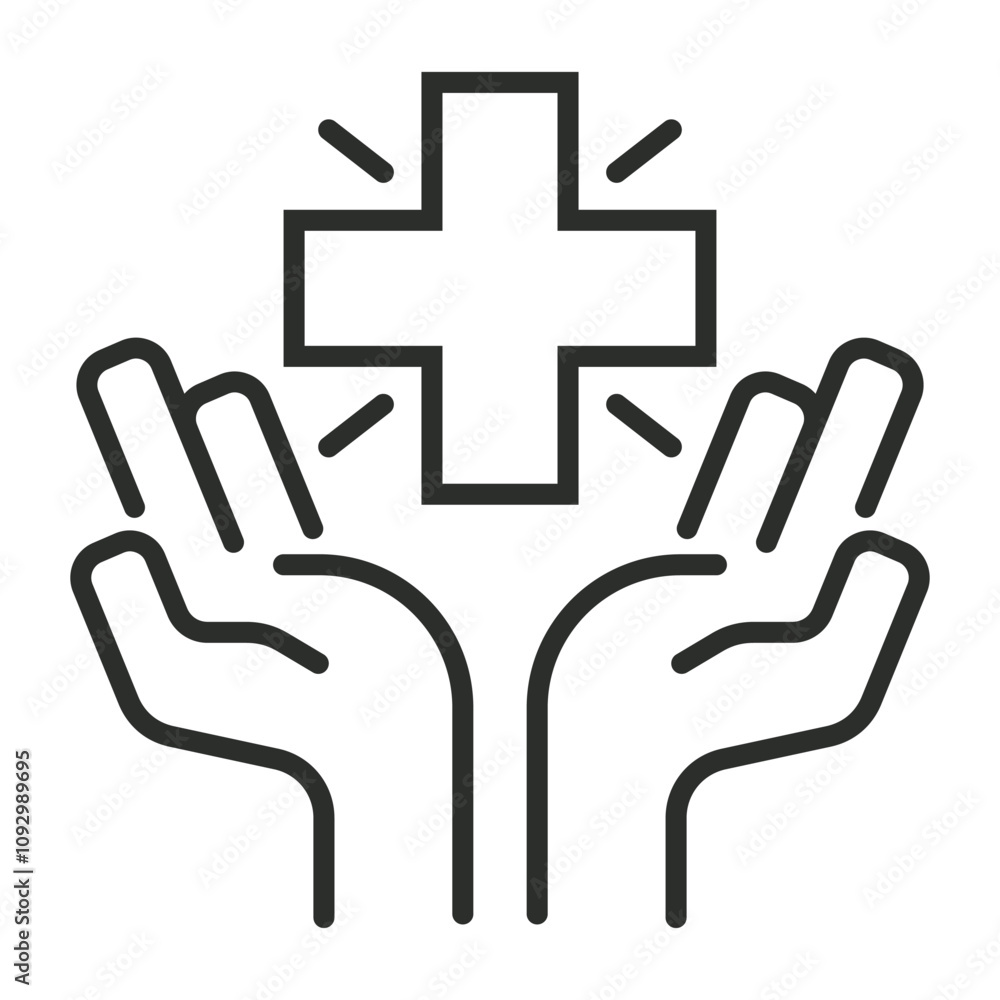Healthy icon, Insurance symbol outline icon, editable vector illustration and transparent graphic element. Isolated on white background Healthy icon, Insurance symbol outline icon, editable vector illustration and transparent graphic element. Isolated on white background