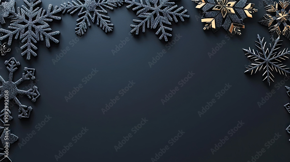 Elegant Navy Christmas Background with Snowflakes and Gold Accents | Perfect for Festive Themes and Holiday Designs Elegant Navy Christmas Background with Snowflakes and Gold Accents | Perfect for Festive Themes and Holiday Designs