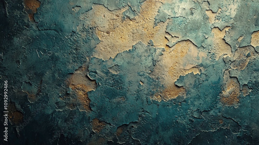 A vibrant abstract image with a contrasting teal blue textured surface, highlighting peeling layers that create depth, suitable for modern design uses. A vibrant abstract image with a contrasting teal blue textured surface, highlighting peeling layers that create depth, suitable for modern design uses.