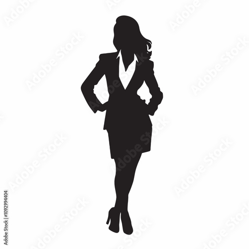 Silhouette of a Woman in a Fashionable