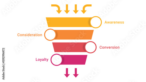 Sale Marketing Funnel Infographic Template Design