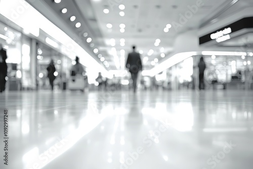 A man walks through a busy airport terminal