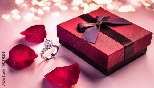 jewelry ring as a gift for valentine's day, christmas, birthday or just because