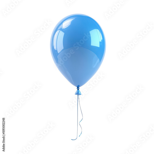 A Single Blue Balloon Floats Gently Against A Black Background