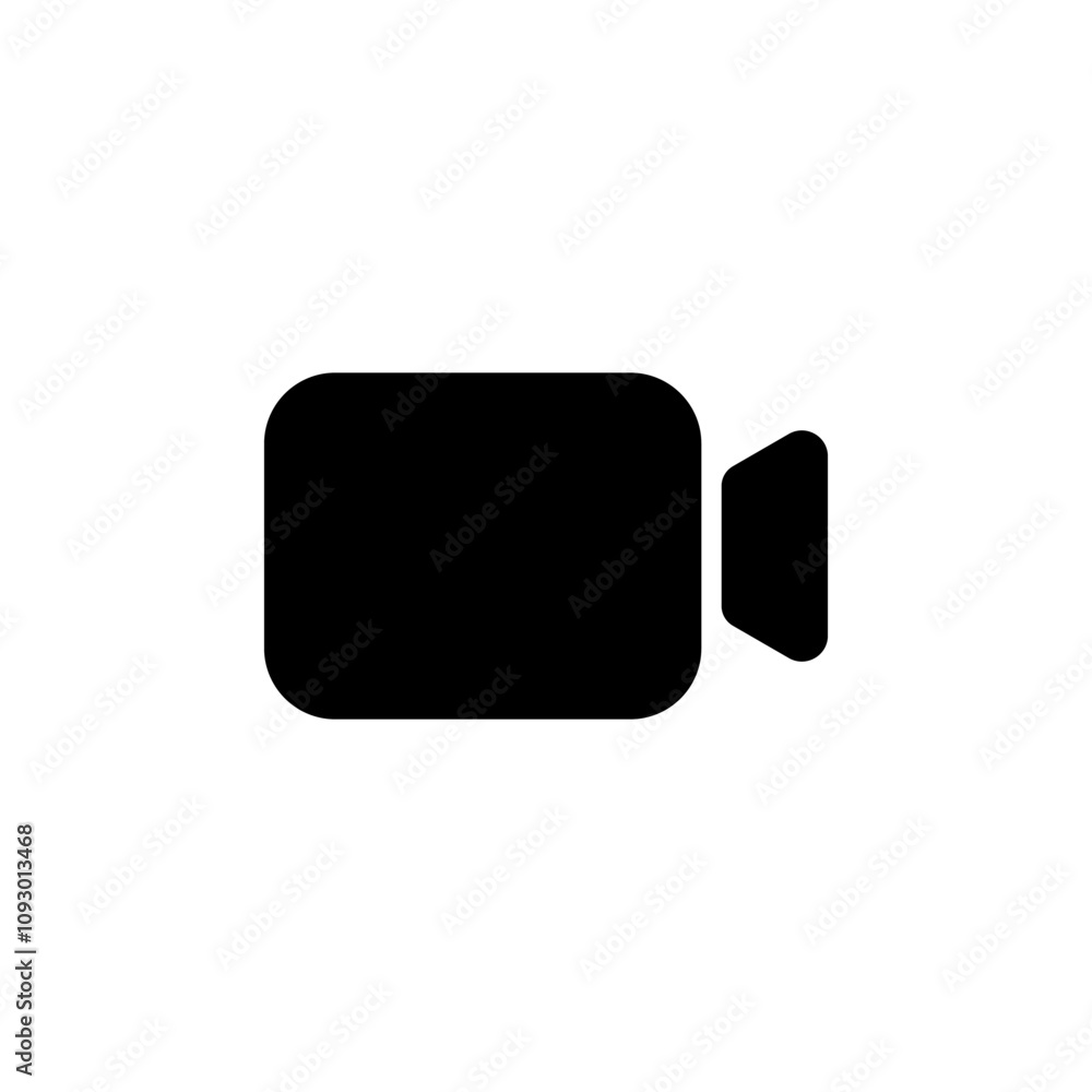 Video camera icon in generic style. Social media call sign symbol Video camera icon in generic style. Social media call sign symbol